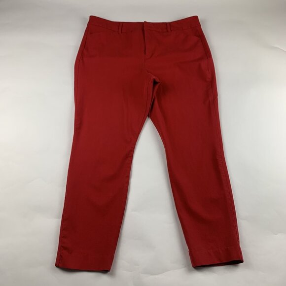 Old Navy Robbie Red Stretch Canvas High Rise Skinny Pixie Pant 16 - Picture 1 of 6
